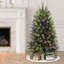 Arbre de Noël artificiel pin 4,5 pi pré-éclairé avec 469 pointes en fil mémoire et un poteau Sure-Lit-1272668539