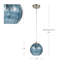 Mackey Azura Hammered Blue Glass Pendant-1755799784