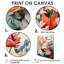«Vibrant Blooming Wildflowers Retro Colors - Assortiment de bouquets», reproduction d'art mural-1569048685-1569048687
