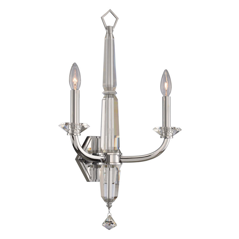 Palermo 2 LT Chrome/Clear Wall Sconce Allegri