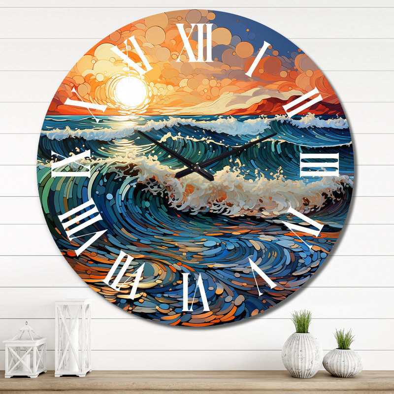 Horloge murale plage, Très grand
