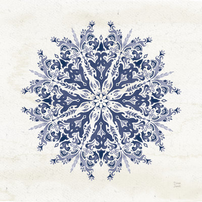 Bohemian Vibes VII Mandala Blue by Dina June - Wrapped Canvas Painting