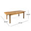 Table extensible en bois avec conception à lattes rustiques pour un repas en plein air