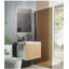 Compartiment de rangement pour meuble-lavabo de salle de bain mural Goodyo avec porte-serviettes noir, blanc et jaune-1290466292