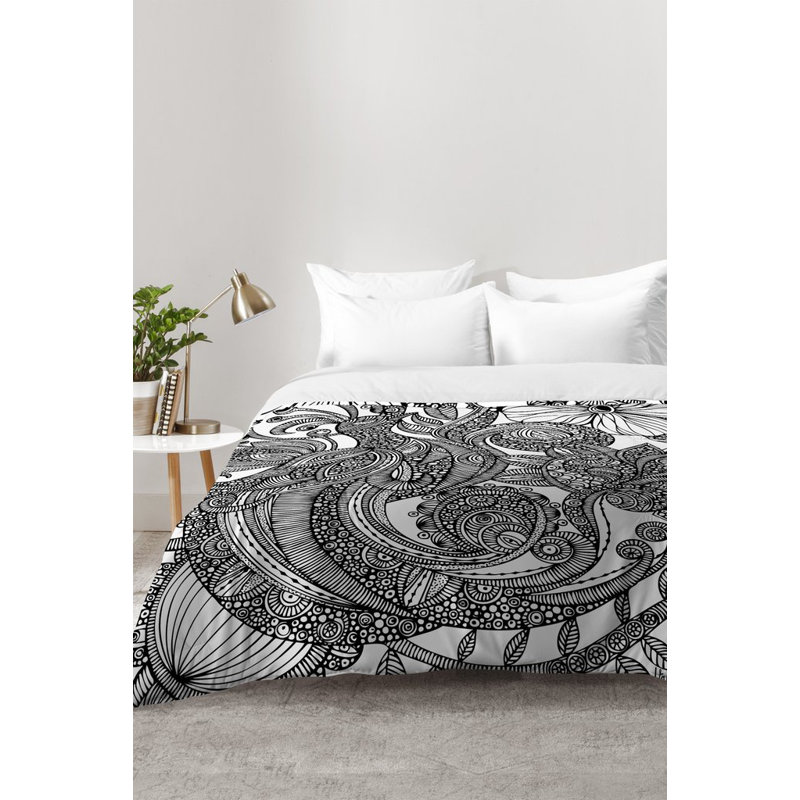 Valentina Ramos Modern & Contemporary Floral Comforter, Full/Queen Comforter + 2 Standard Shams