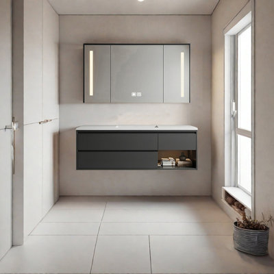 Light luxury Middle ancient style bathroom cabinet