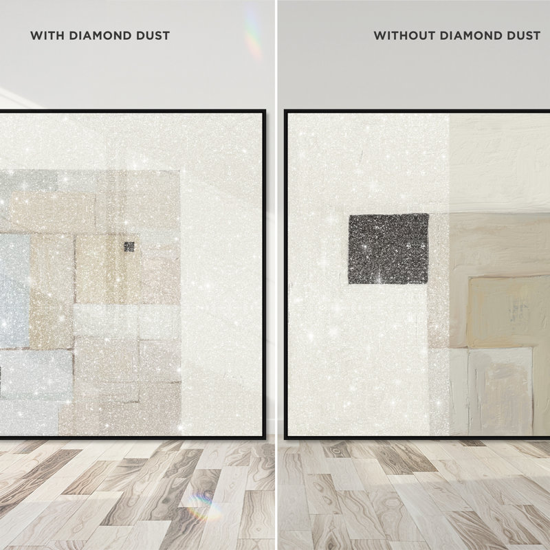 Soft Roughness Set Canvas Abstract Print by Oliver Gal, Black Frame, 12 x 12, 25"H x 25"W, Black Floater Frame