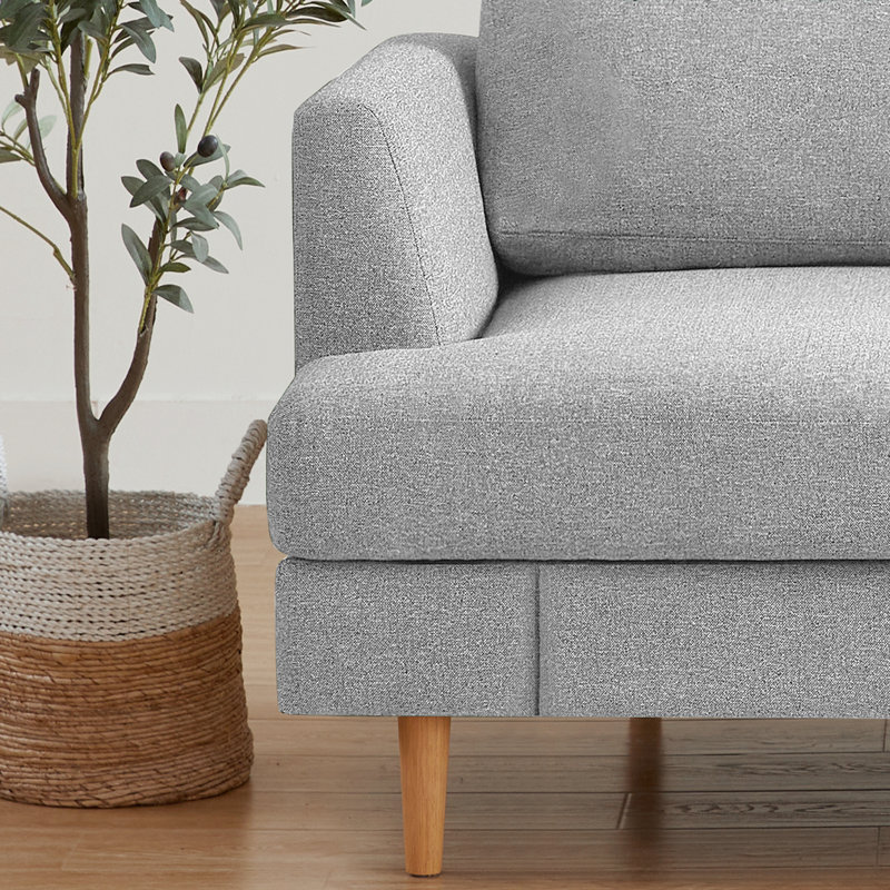 Yannel Upholstered 56'' Loveseat, Gray