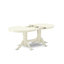 Ensemble de 5 pièces pour 4 pièces comprenant une table de salle à manger ovale avec rallonge papillon et 4 chaises de cuisine, lin blanc-1346404705