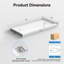 Receveur de douche SMC à seuil unique de 122 cm (L) x 91 cm (P), bonde à gauche, blanc, antidérapant, pour salle de bain-132848966
