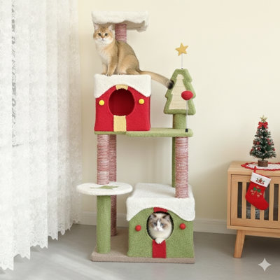 Arbre à chat de Noël
