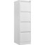 4 Drawer Metal File Cabinet With Lock - Space Efficient Workplace For A4 Legal/Letter Size White Lockable 4 Enhances Office Organization Fits