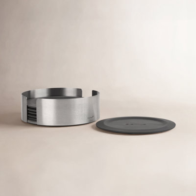 LARETO 7 Piece Coaster Set with Holder