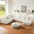 4-Piece Corduroy Upholstered Sectional Sofa-960001317