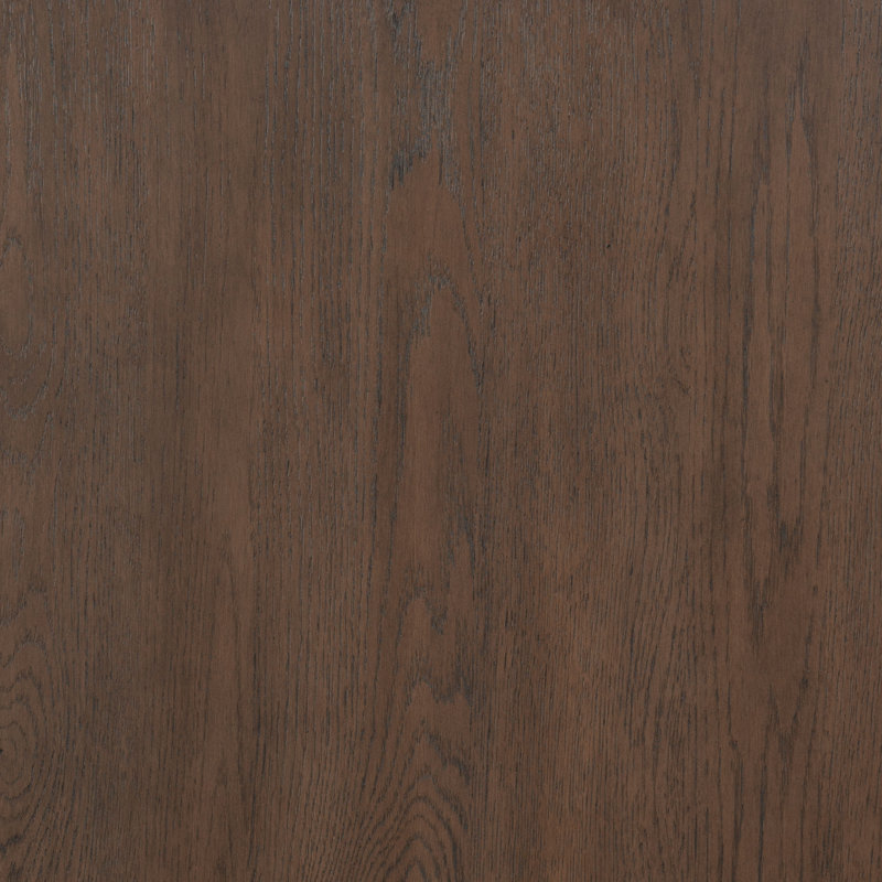Cynthia Round Fluted Coffee Table, Dark Brown Oak