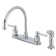 Kingston Brass Concord Two-Handle 4-Hole 8" Centerset Kitchen Faucet with Side Sprayer