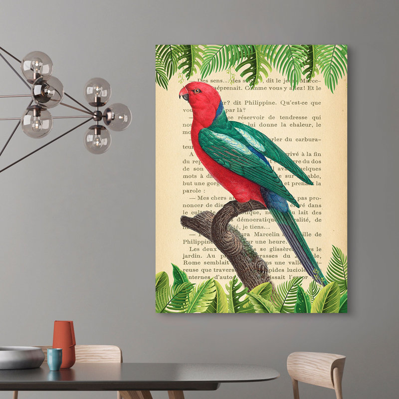 The Australian King Parrot, After Levaillant by Stef Lamanche - Wrapped Canvas Print, 70cm H x 50cm W x 4cm D