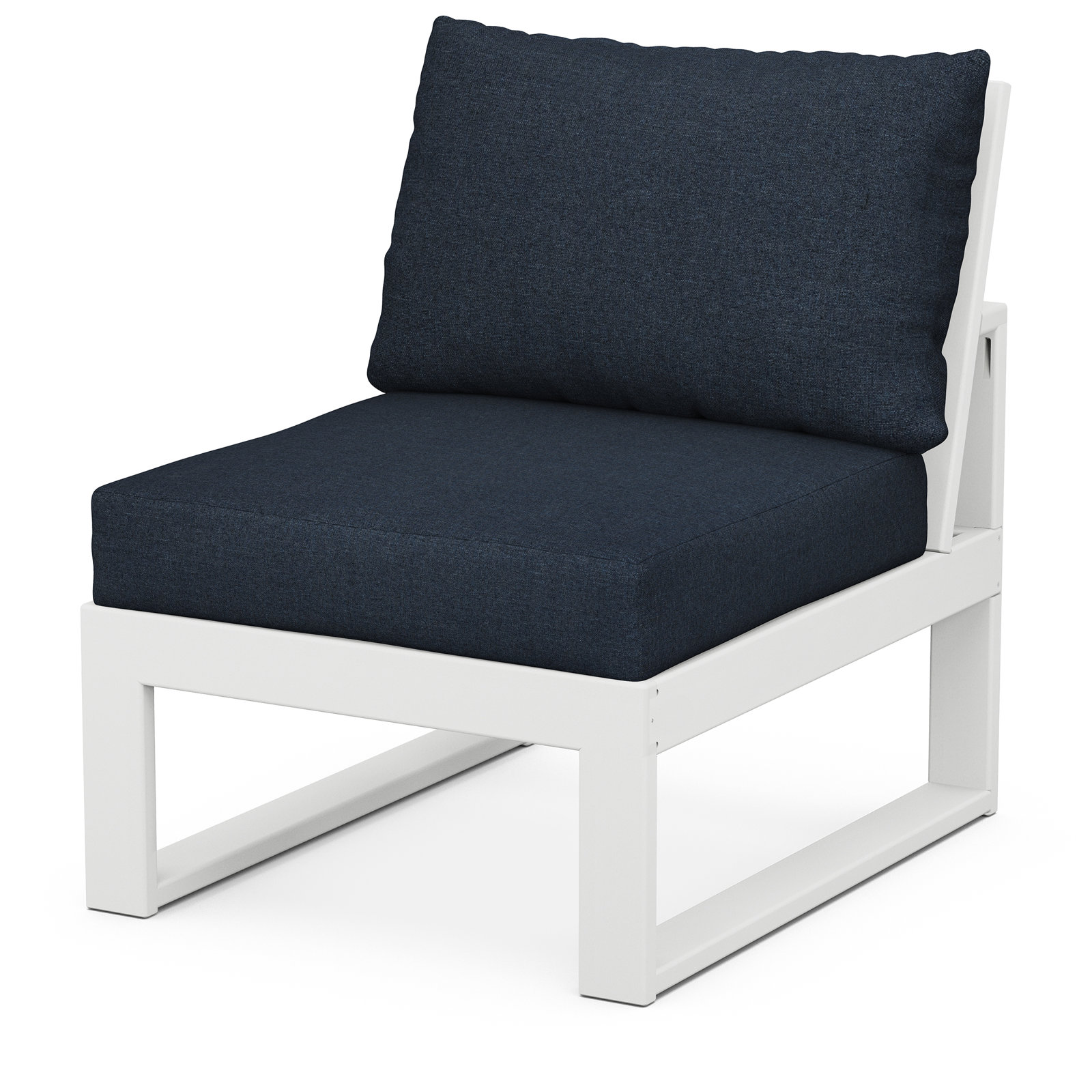 Edge Patio Lounge Chair, Marine Indigo Revolution®, White