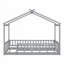 Structure de lit en bois avec clôture-962204995-962204996