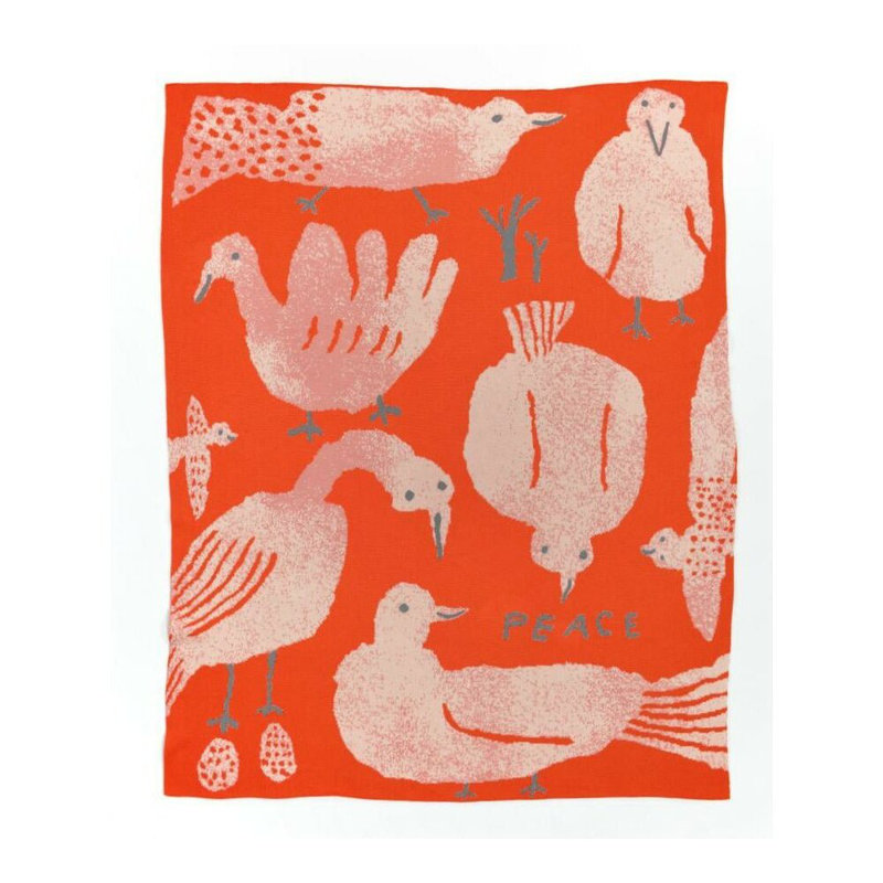 Peace Throw Blanket, Cardinal