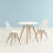 Modholic 32" Eiffel Table & Set of 2 Wood Legs Chairs