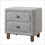 Table de chevet 2 tiroirs Grey Boucle