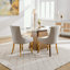 Ensemble de 2 chaises en chenille avec pieds courbés et garniture de rivets-800057497