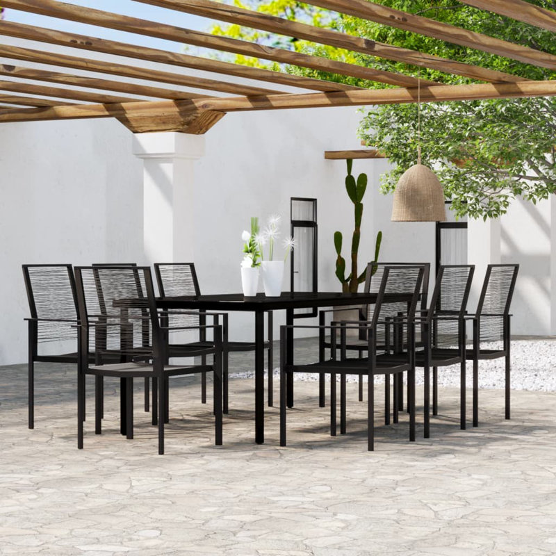 Hebner 8 - Person Patio Dining Set with Rectangular Table