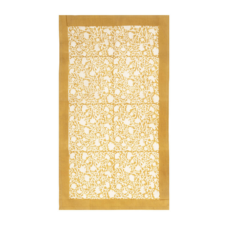 Floral Tea Towel Kitchen Towel, Dijon