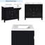 Meuble-lavabo moderne noir 36 "avec lavabo en céramique, portes à fermeture douce et 2 tiroirs-1064199217