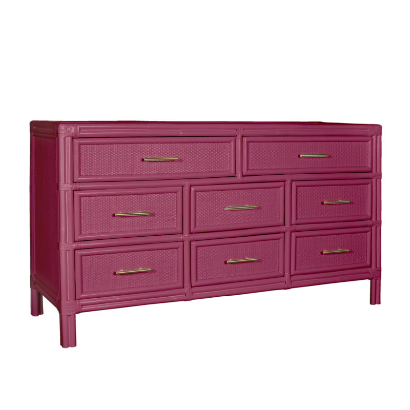 Aruba 8 - Drawer Dresser, Hot Pink