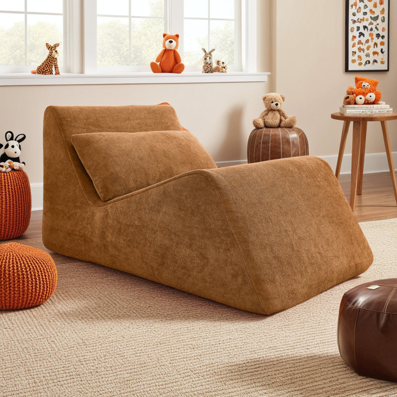 Fauteuil à billes ergonomique confortable, Orange