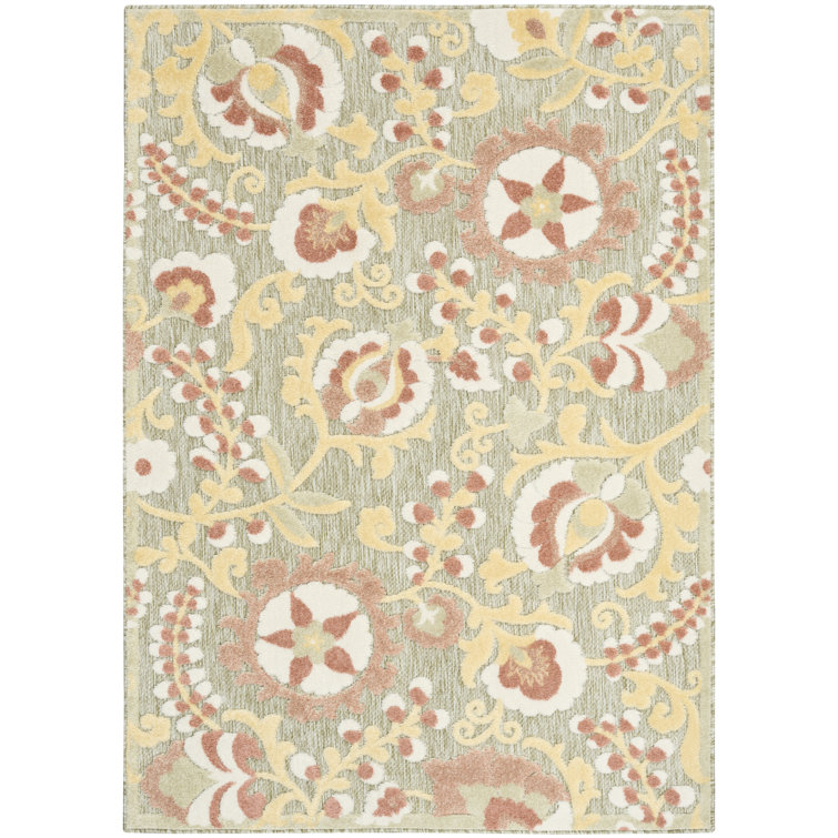 Gregori  Sage Rose Farmhouse Rug