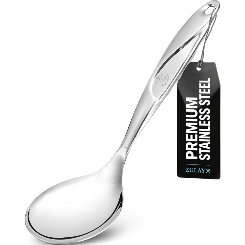 Cuillère de service en acier inoxydable Zulay - grande cuillère de cuisine et de service 11,5 po