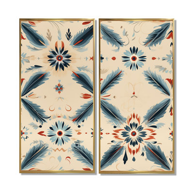 «Nomadic Harmony Boho» - ensemble d'art moderne multicolore, ensemble de 2