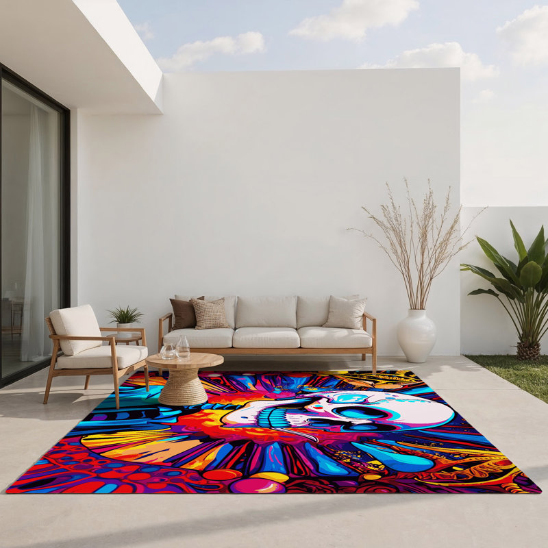 Tapis intérieur et extérieur couleur cyclone Color, Rectangle 1 pi 6 po x 2 pi 6 po