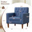 2 pièces Chaise d'appoint Mid-Century moderne avec boutons de décoration capitonnés bleu marine-2092094021-2092094026
