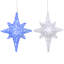 Décoration de Noël suspendue en forme d'étoile de Bethléem 24 po à DEL bleu et blanc 24 po