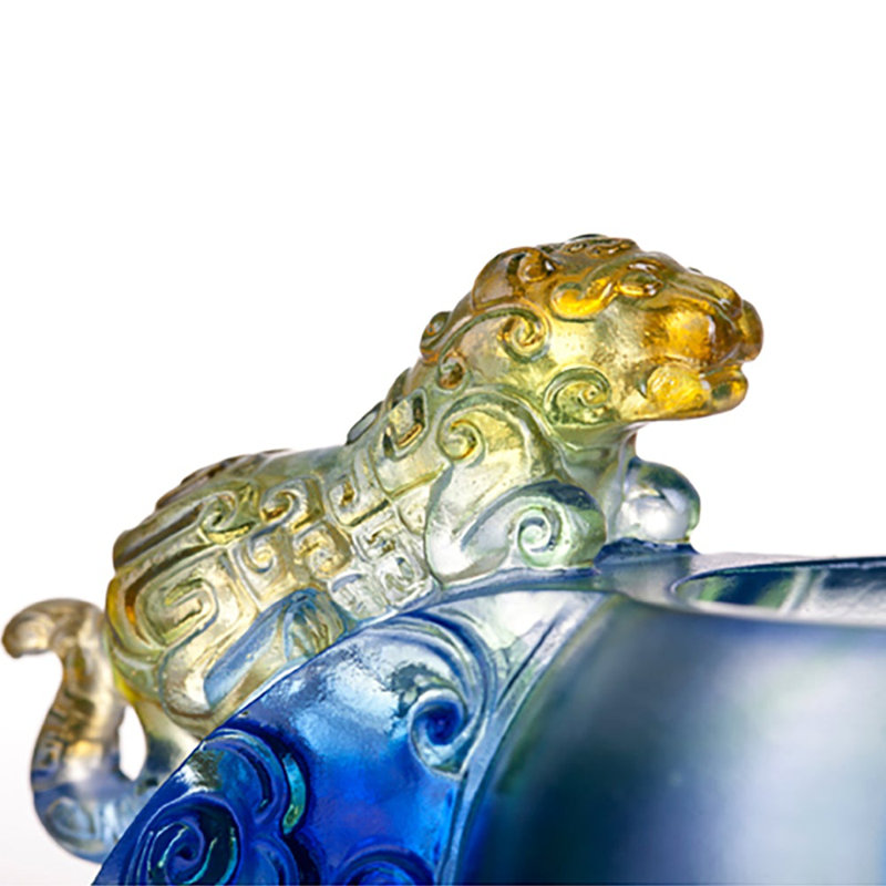 Vessel, Chinese Ding, a Majestic Duo Sculpture