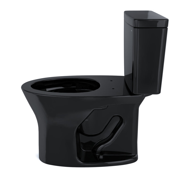 Drake® Dual-Flush Elongated Two-Piece Toilet, 12", Ebony