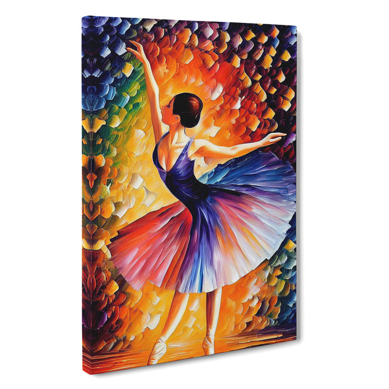 Ballerina Dancer No.6 - Wrapped Canvas Painting, 50cm H x 35cm W x 3cm D