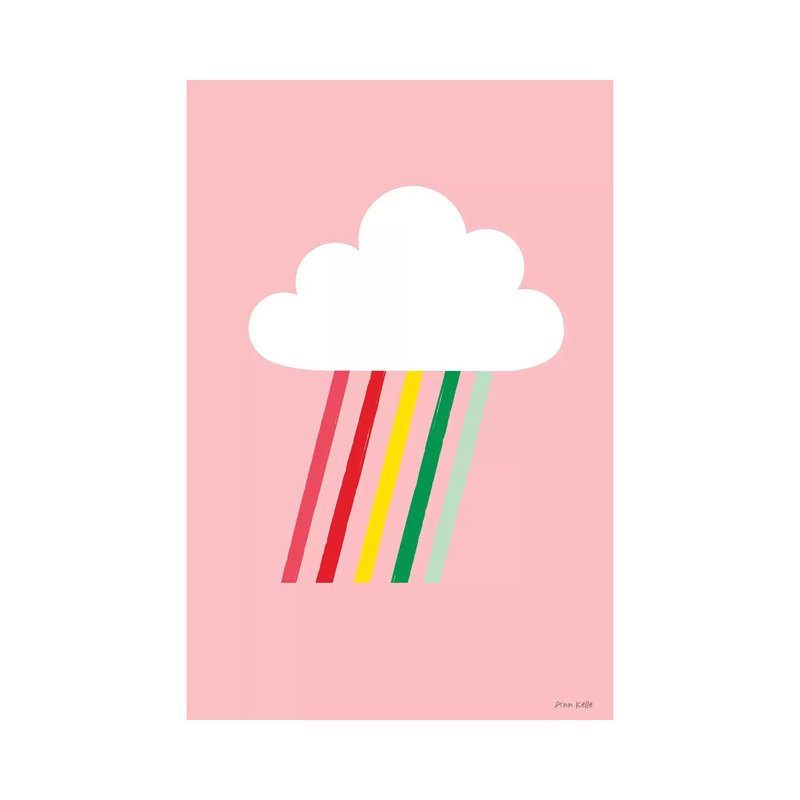 Rainbow Rays I by Ann Kelle - Wrapped Canvas Print, 20.32 cm H x 30.48 cm W