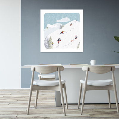 Sports d'hiver III, arbre contemporain abstrait, art hivernal