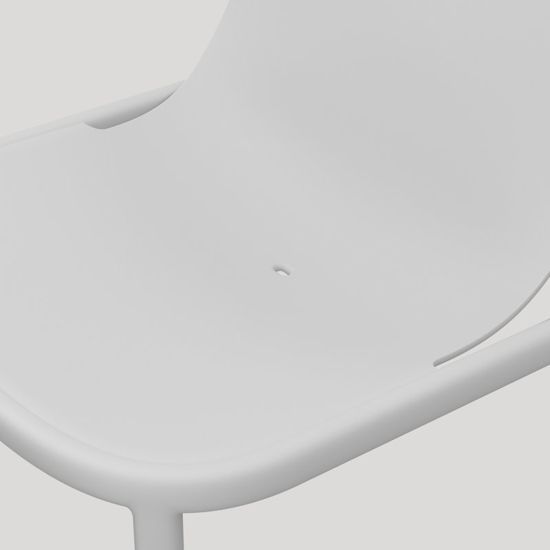 Decade Outdoor Lounge Chair, White