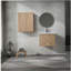 Meuble-lavabo mural avec lavabo et armoire latérale, porte à fermeture en douceur, armoire combinée-1412155826