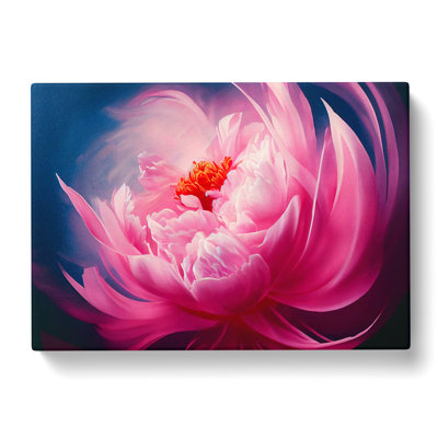 Dramatic Peony Flower - Wrapped Canvas Print