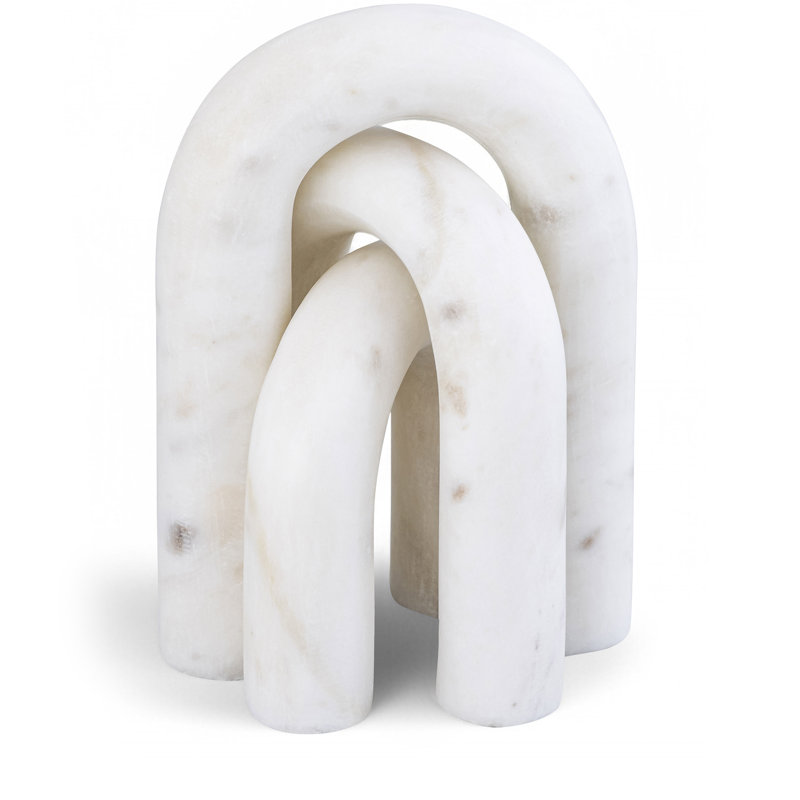 Arco Marble Decorative Object, White