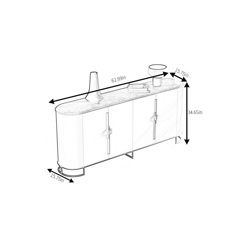 Engles, 34.65" H x 62.99" W x 15.75" D