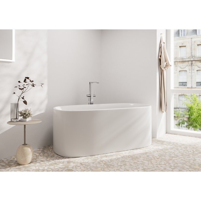 Robinet de baignoire autoportant avec douche à main 1,75 GPM hansgrohe Tecturis E, Chrome