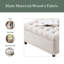 Très grande table basse avec repose-pieds de rangement de 35 pouces avec plateau relevable, repose-pieds en similicuir pour le salon, la chambre à coucher